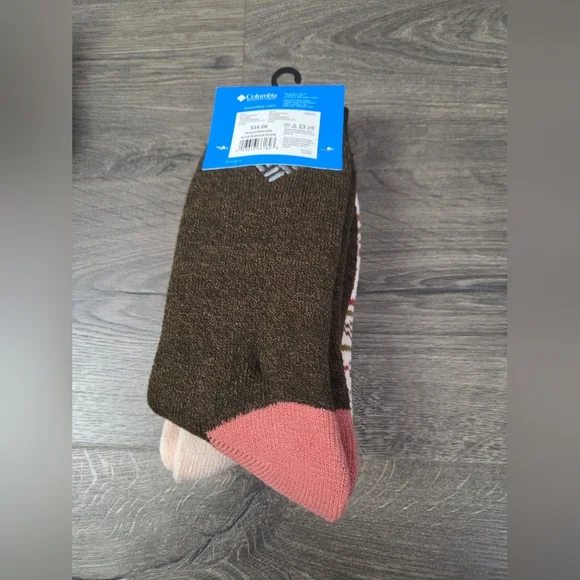Columbia Women's Fairisle Thermal Socks 2pk NEW - Picture 2 of 4